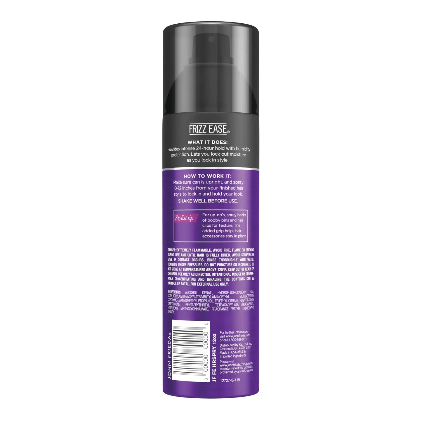 John Frieda Anti Frizz, Frizz Ease Firm Hold Hairspray, Anti-Humidity Spray for Hair, for 24-hour Hold, 12 Oz, Pack of 2 12 Ounce (Pack of 2) My Store