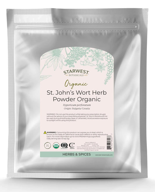 Starwest Botanicals Organic St. Johns Wort Herb Powder 1 Pound HejK.com Marketplace LLC