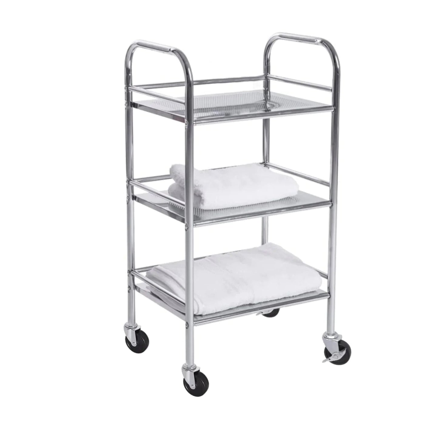 4x 3 Inch Rubber Casters Heavy Duty Safety Brake Wheels For Wire Shelving Rack WEM Support (www.WEM.support)