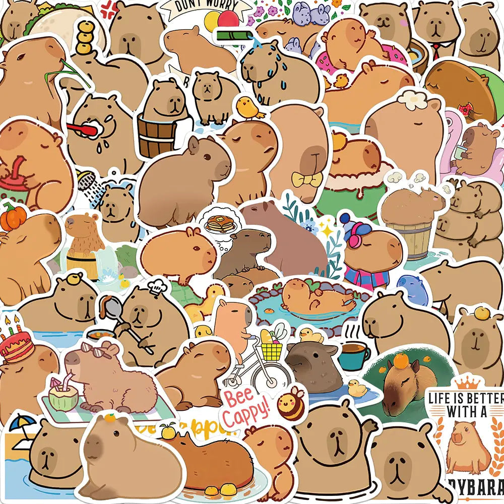 Capybara Sticker Decoration WEM Support (www.WEM.support)