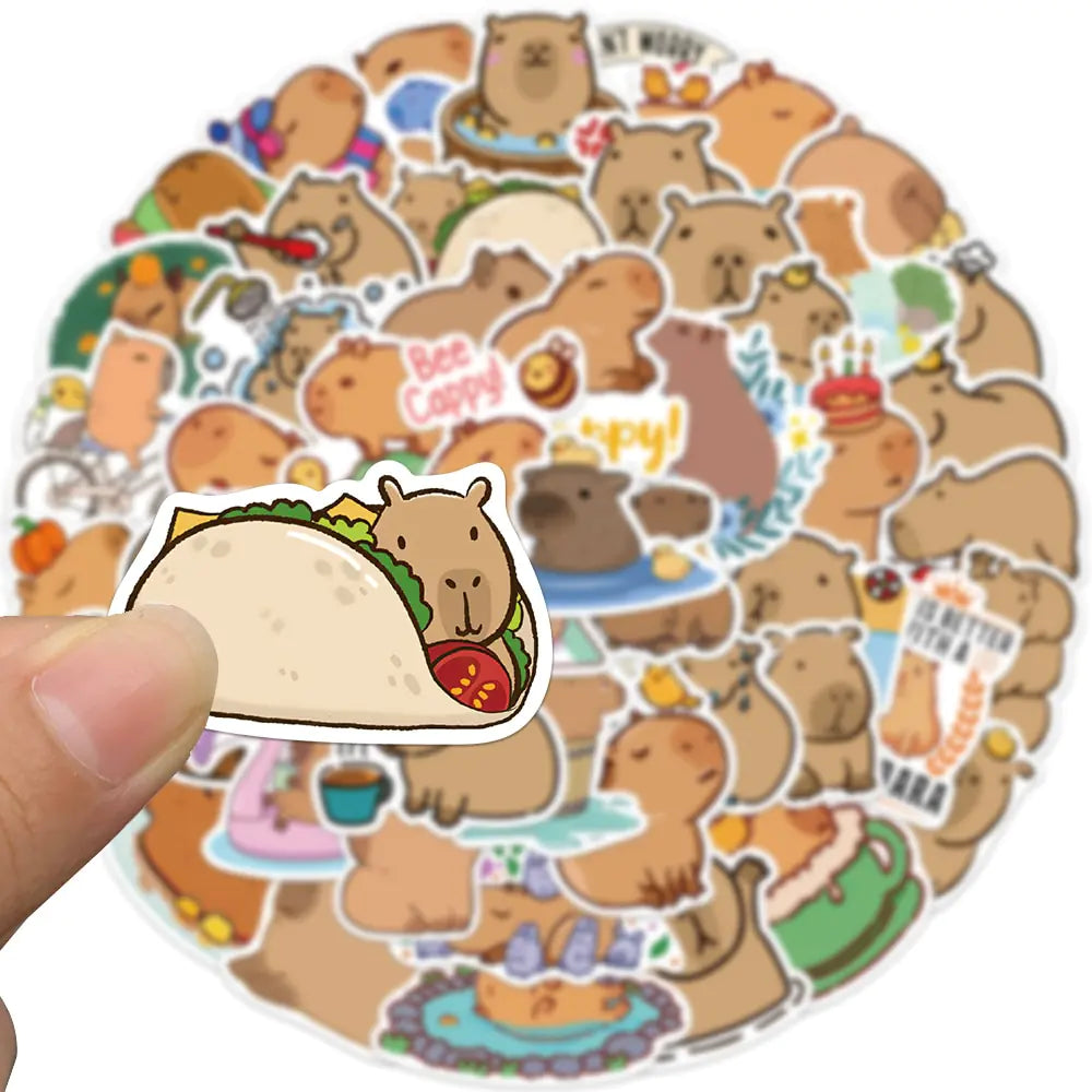Capybara Sticker Decoration WEM Support (www.WEM.support)