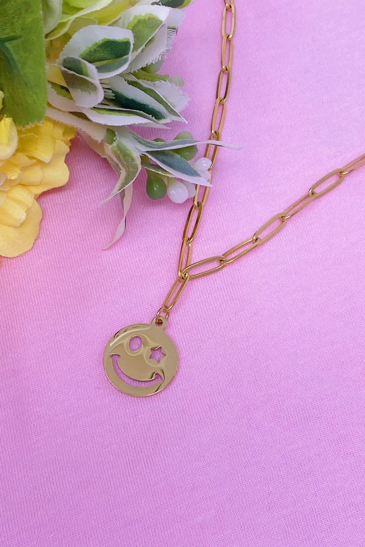 Winking & Happy Necklace My Store