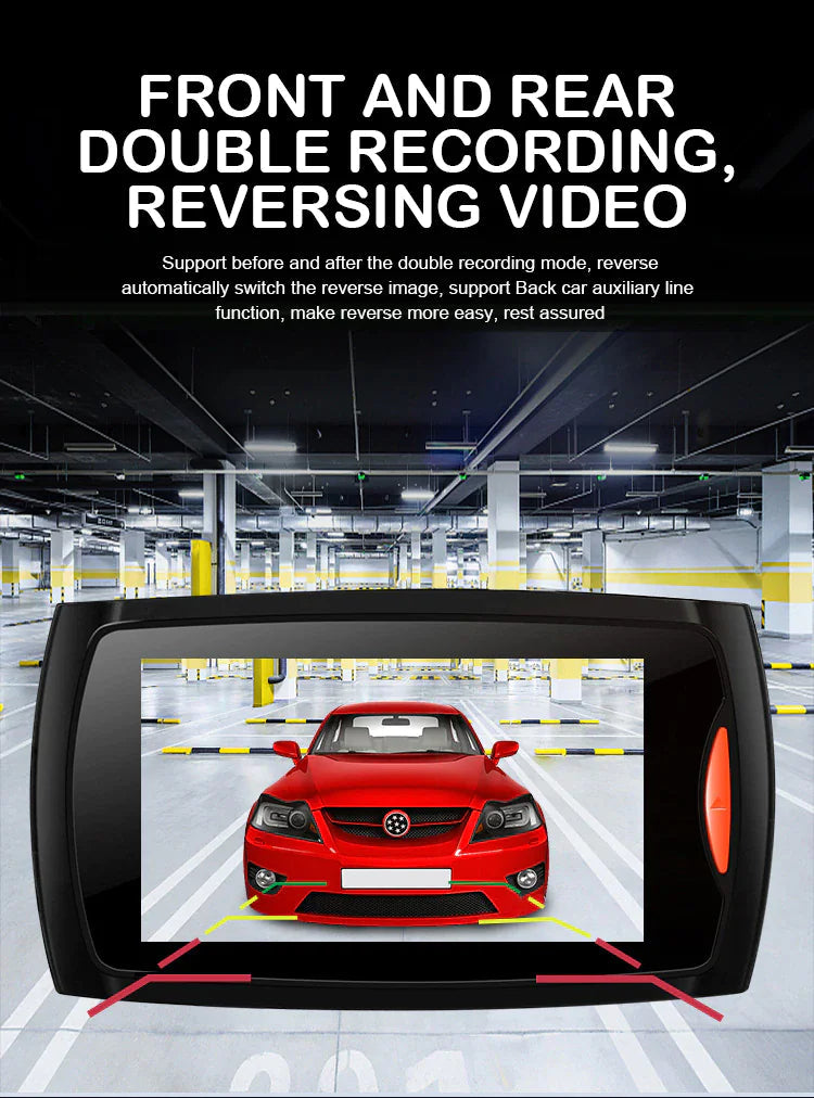2.7'' Full HD 1080P Dash Cam Car DVR Front & Rear Camera Night Vision G-Sensor WEM Support (www.WEM.support)