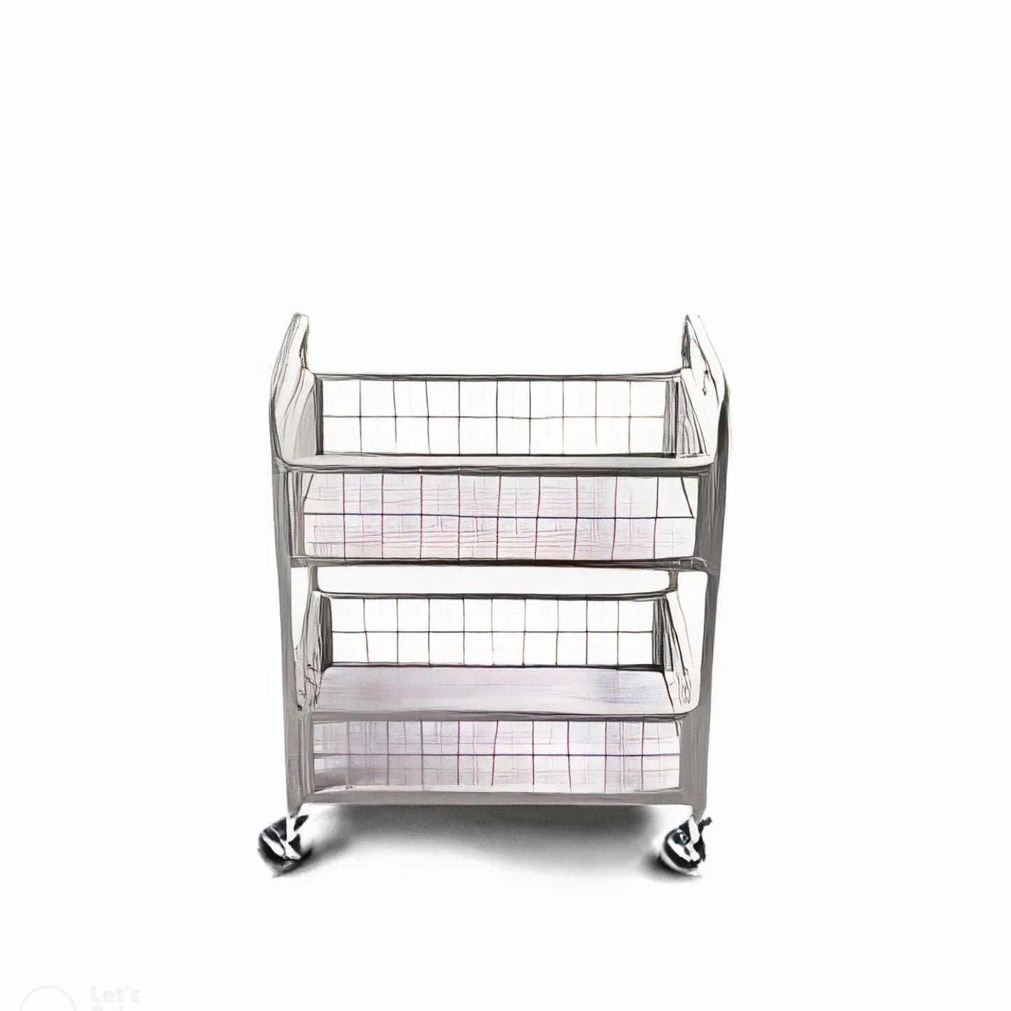 4x 3 Inch Rubber Casters Heavy Duty Safety Brake Wheels For Wire Shelving Rack WEM Support (www.WEM.support)