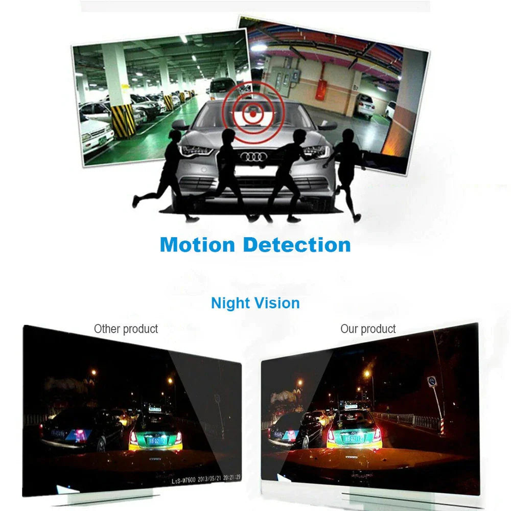 2.7'' Full HD 1080P Dash Cam Car DVR Front & Rear Camera Night Vision G-Sensor WEM Support (www.WEM.support)