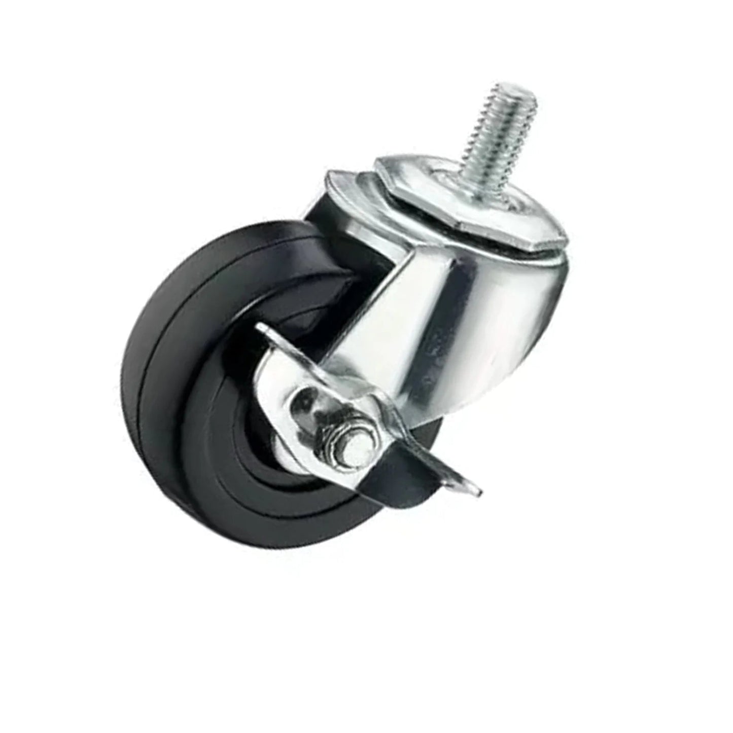4x 3 Inch Rubber Casters Heavy Duty Safety Brake Wheels For Wire Shelving Rack WEM Support (www.WEM.support)