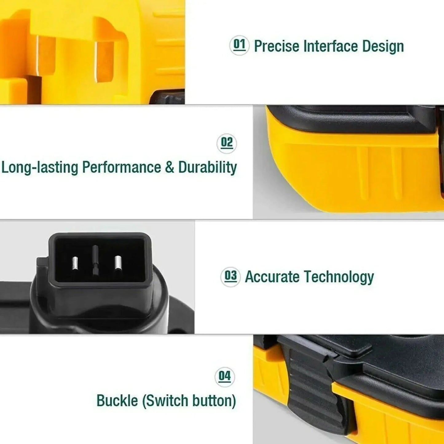2X 18V To 20V MAX DCA1820 Adapter Converter For DEWALT 20 Volt Li-ion Battery WEM Support (www.WEM.support)