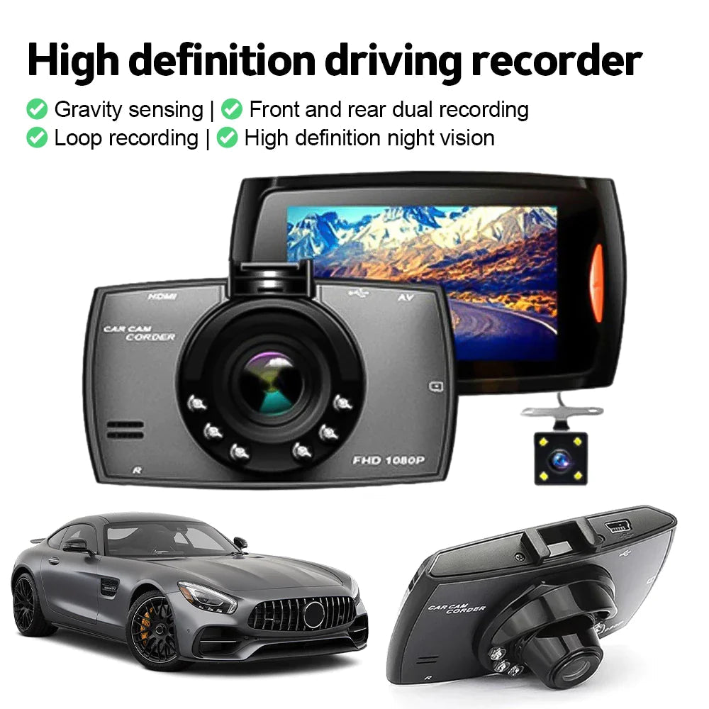 2.7'' Full HD 1080P Dash Cam Car DVR Front & Rear Camera Night Vision G-Sensor WEM Support (www.WEM.support)