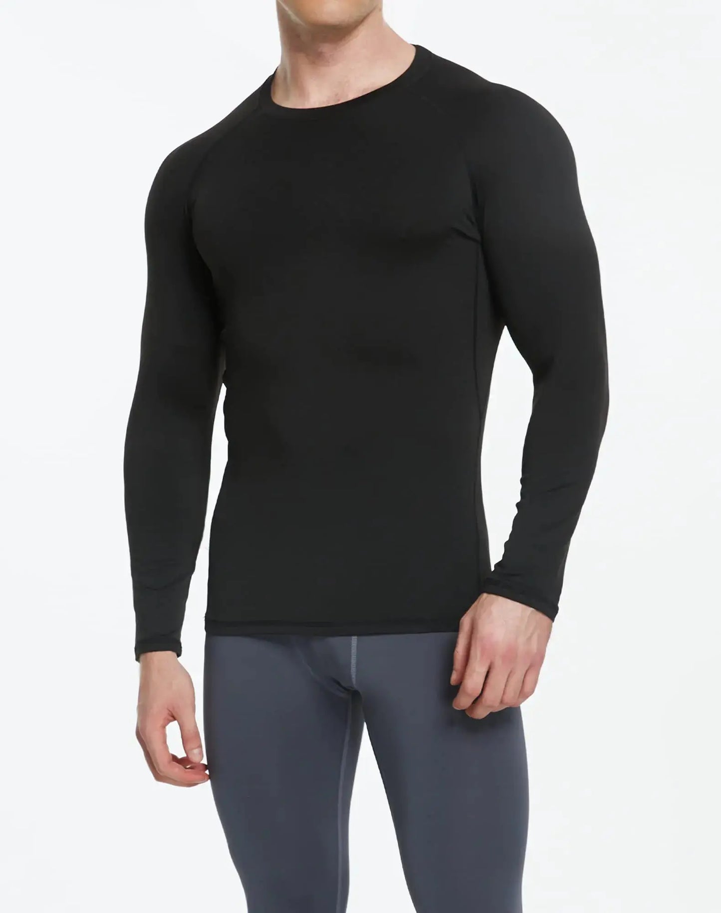 5 or 4 Pack Men's Compression Shirts Long Sleeve UPF SPF Rash Guard Workout Base Layer Undershirt Gear Small Black(g)/Black/White (5 Pack) My Store