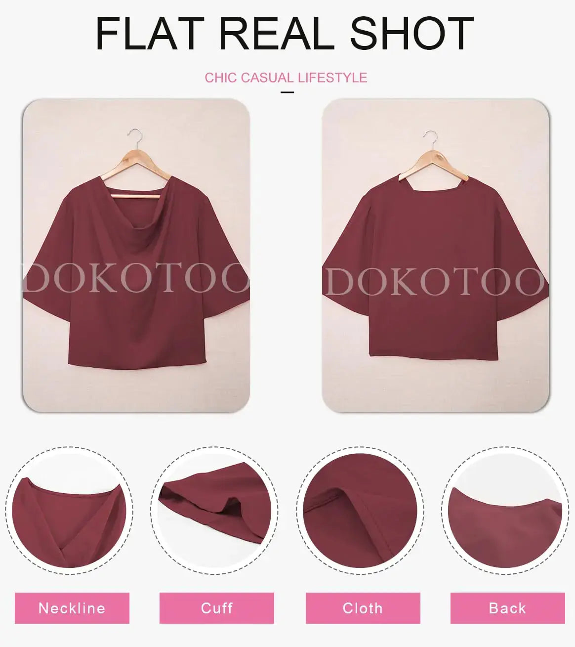 Dokotoo Womens Blouses and Tops Short Sleeve Chiffon Shirts and Tops Medium 9 a Red My Store