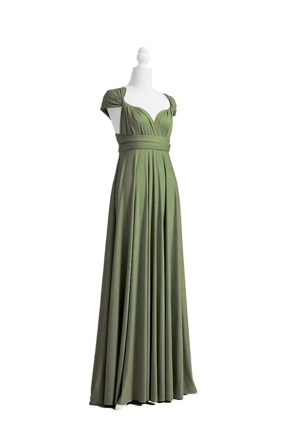 72styles Infinity Dress with Bandeau, Convertible Bridesmaid Dress, Long, Plus Size, Multi-Way Dress, Twist Wrap Dress One Size Plus Olive Green My Store