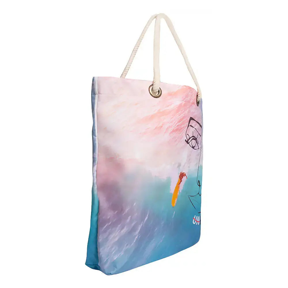 Biggdesign Faces Happy Beach Bag My Store