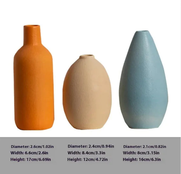 Modern White Ceramic Vase Set WEM Support (www.WEM.support)
