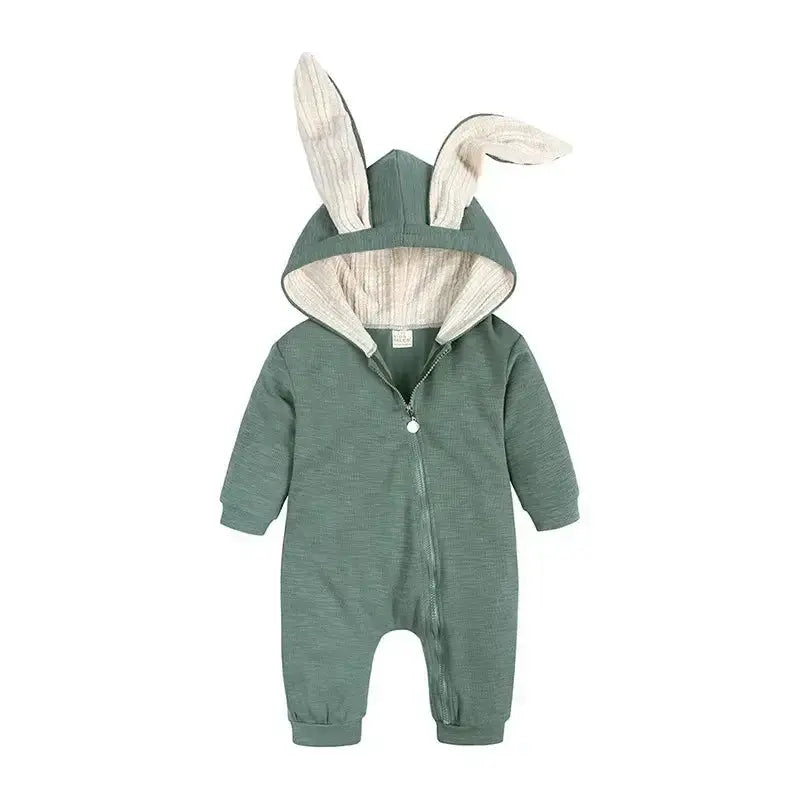 Rabbit Ear Hooded Baby Rompers these rompers are designed to keep your baby warm and stylish. The cute rabbit ear hood adds a fun and playful touch to the outfit, making it perfect for everyday wear or special occasions. Baby Rabbit Ear Rompers My Store