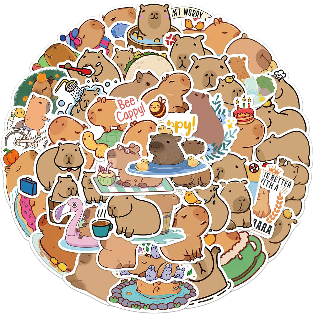 Capybara Sticker Decoration WEM Support (www.WEM.support)