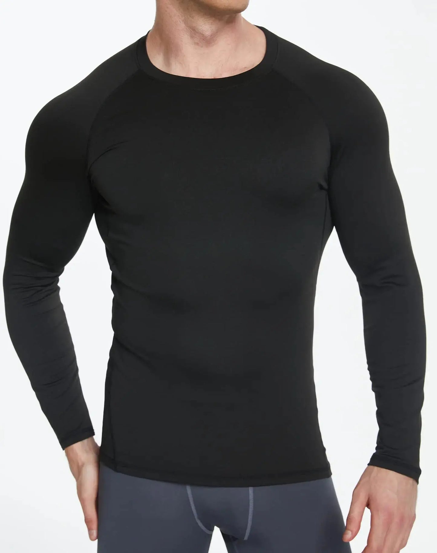 5 or 4 Pack Men's Compression Shirts Long Sleeve UPF SPF Rash Guard Workout Base Layer Undershirt Gear Small Black(g)/Black/White (5 Pack) My Store