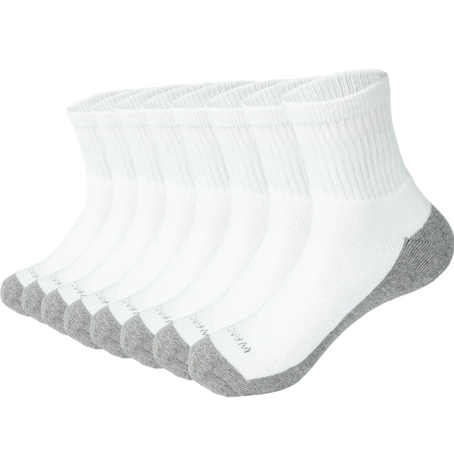 WANDER Men's Athletic Ankle Socks 3/8 Pairs Thick Cushion Running Socks for Men&Women Cotton Socks 6-9/9-12/12-15 12-15 8 Pair A1-white My Store