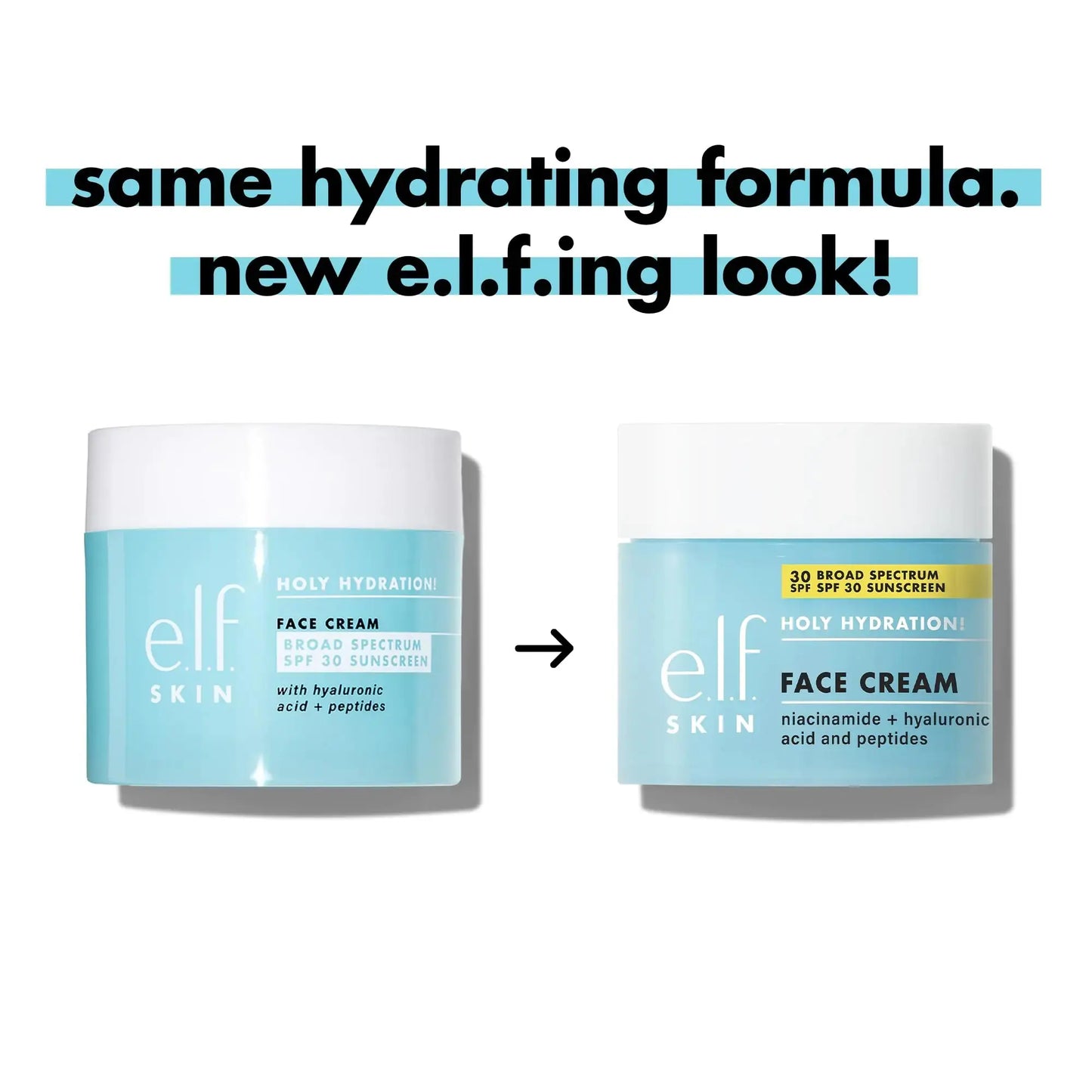 e.l.f. Holy Hydration! Face Cream, Broad Spectrum SPF 30 Sunscreen, Moisturizes & Softens Skin, Quick-Absorbing & Ultra-Hydrating, 1.8 Oz 1.8 Ounce (Pack of 1) My Store