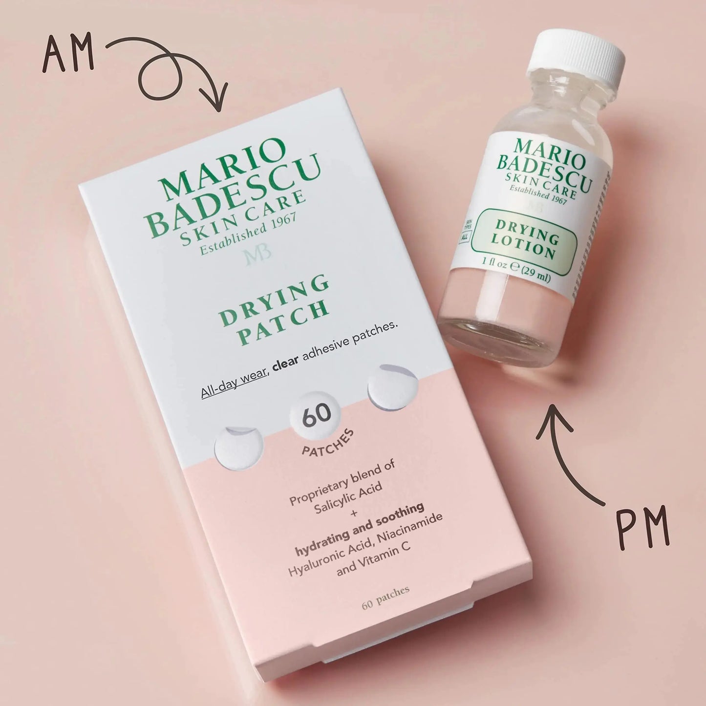 Mario Badescu Drying Lotion for All Skin Types| Blemish Spot Treatment with Salicylic Acid and Sulfur | Dries Surface Blemishes 01 Drying Lotion Glass Bottle, 1 Fl oz My Store