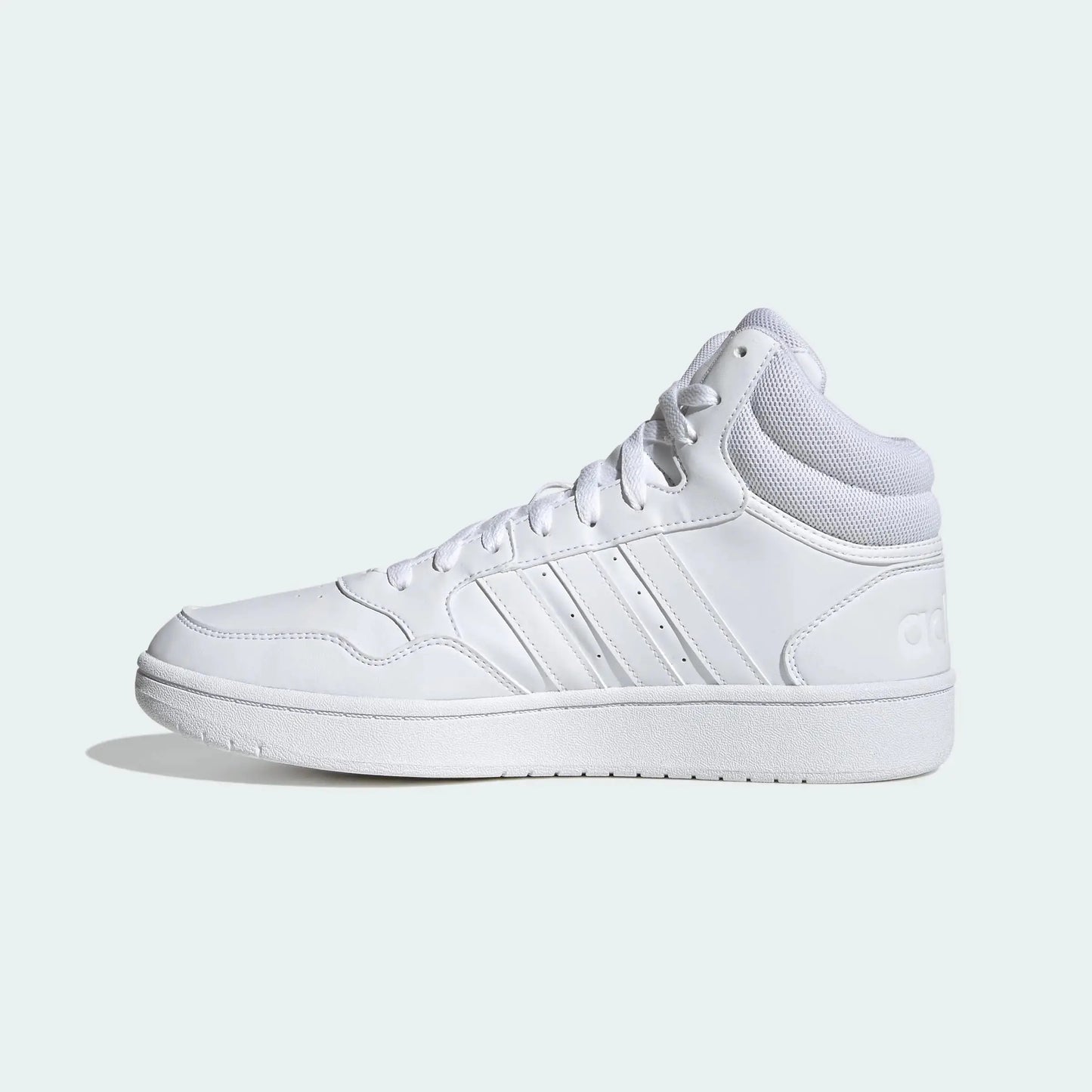 adidas Men's Hoops 3.0 Mid Sneaker 7 White/White/White My Store
