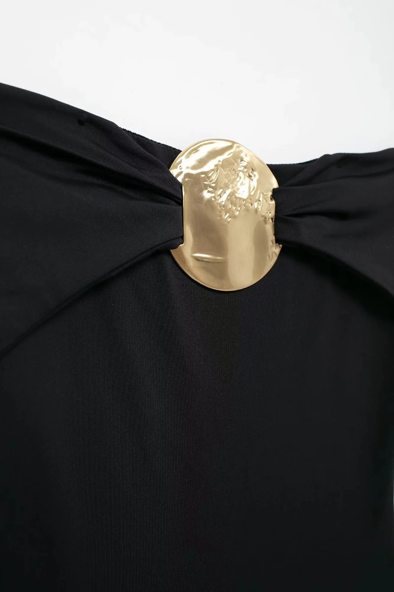 Swimsuit with Gold Metal Accent WEM Support (www.WEM.support)