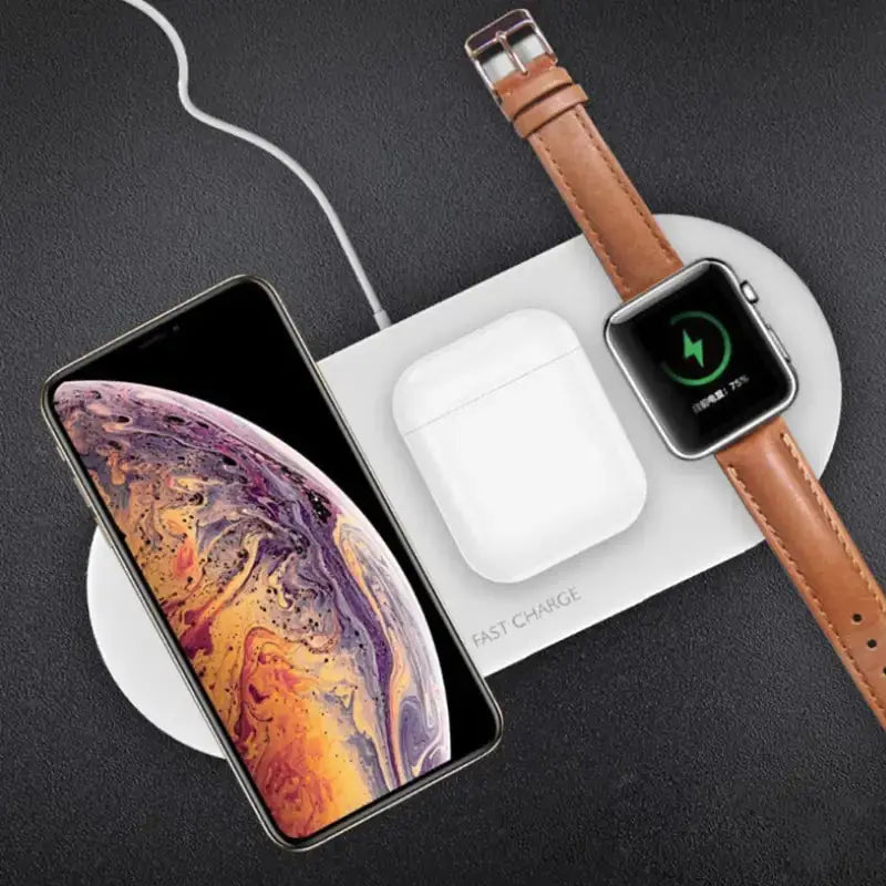 3 in 1 Multi Device Qi Wireless Fast Charger Say goodbye to tangled cords and slow charging times with the 3 in 1 3 in 1 Wireless Charger Multi Device Qi Wireless Fast Charger - the must-have accessory for all your charging needs. My Store