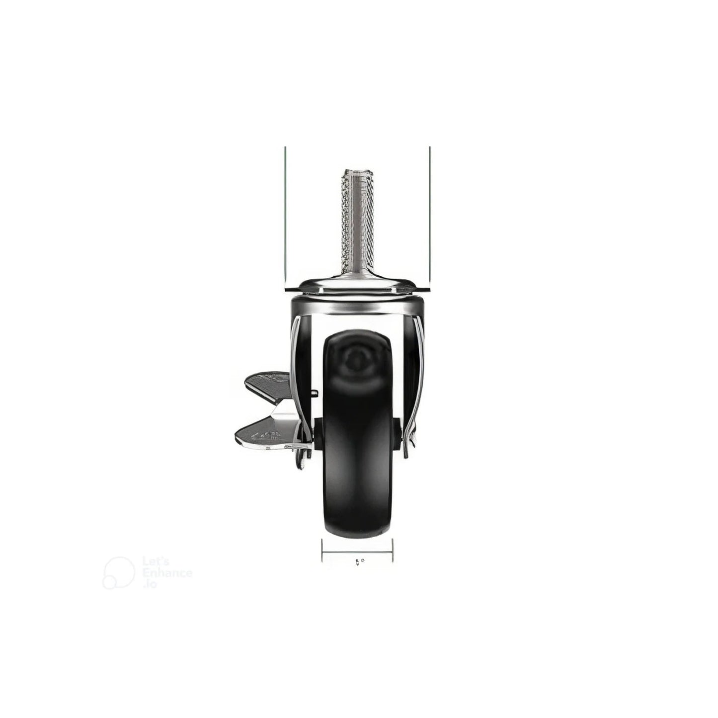 4x 3 Inch Rubber Casters Heavy Duty Safety Brake Wheels For Wire Shelving Rack WEM Support (www.WEM.support)