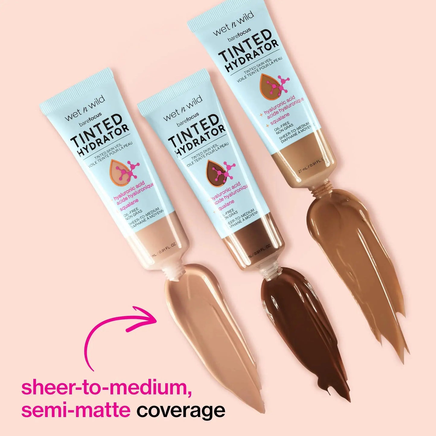 wet n wild Bare Focus Tinted Hydrator Matte Natural Finish, Oil-Free Tinted Face Moisturizer Makeup, Hyaluronic Acid, Squalane, Sheer To Medium Coverage, Medium Deep (Pack of 2) 0.91 Ounce (Pack of 2) My Store