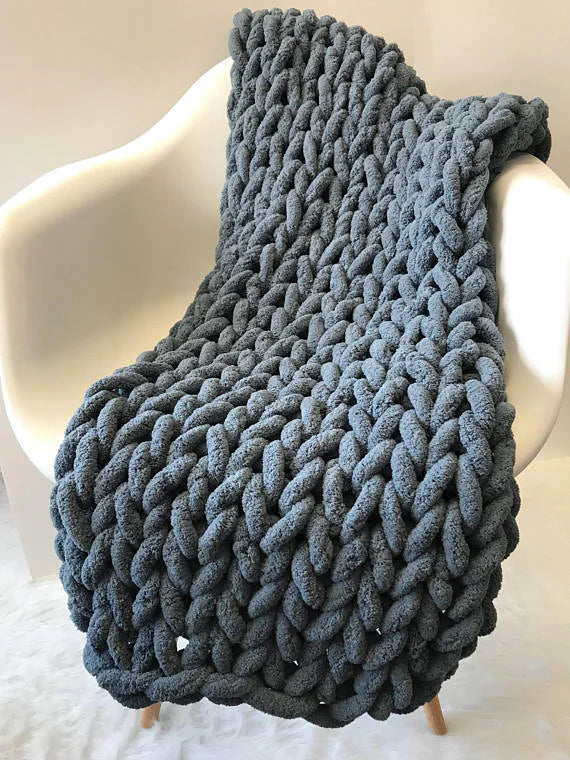 Weighted Knitted Wool Blanket WEM Support (www.WEM.support)