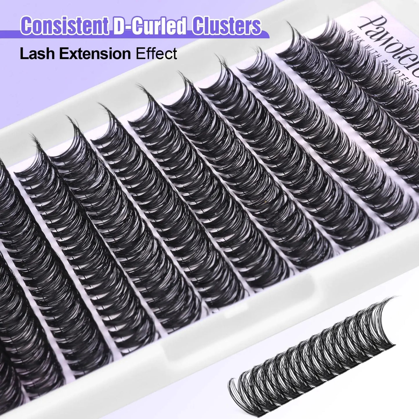 Pawotence Lash Extension Kit DIY 280pcs Individual Lash Clusters Kit 9-16mm 40D Cluster Eyelash Extension Kit with Lash Bond and Seal, Lash Remover, Lash Tweezers for Self Use (40D, 9-16mm, All Kit) 40D KIT all prestige Pawotence Cluster Lash Kit My Store