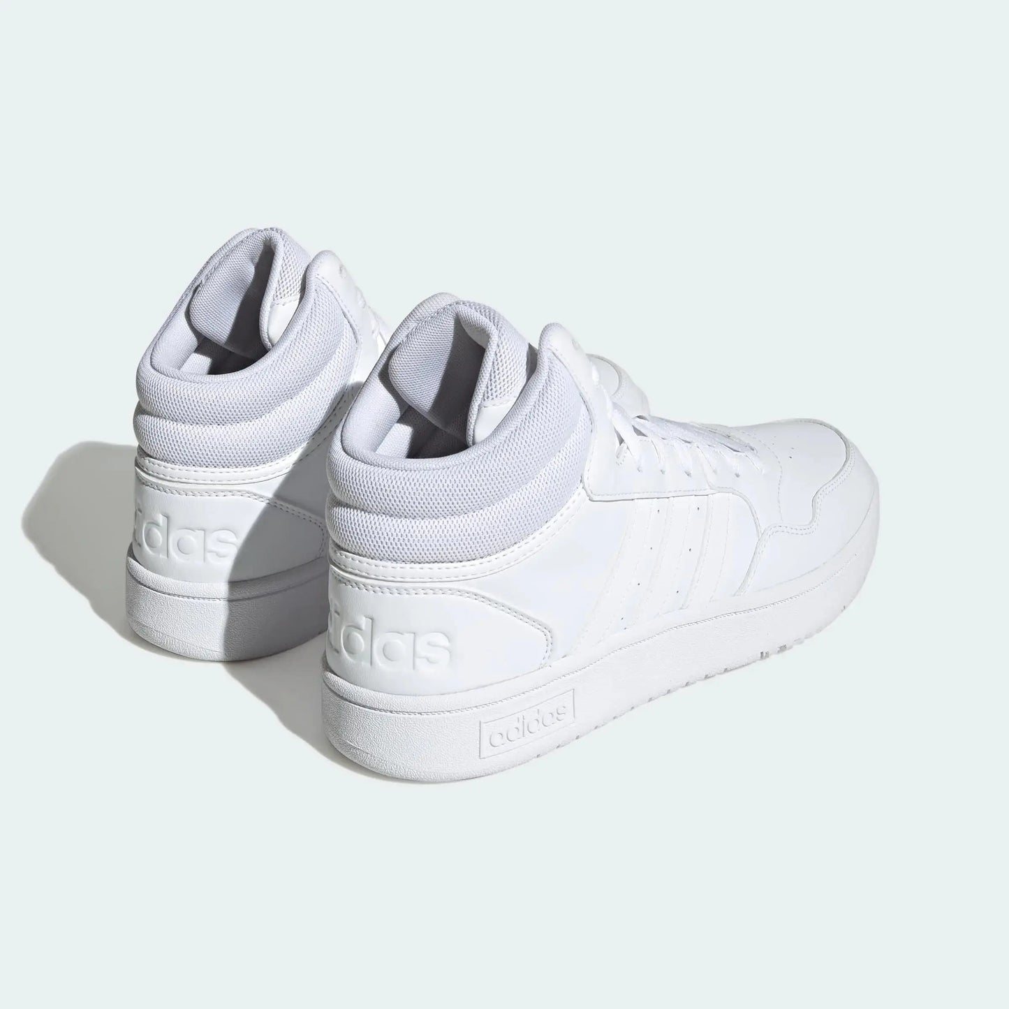 adidas Men's Hoops 3.0 Mid Sneaker 7 White/White/White My Store