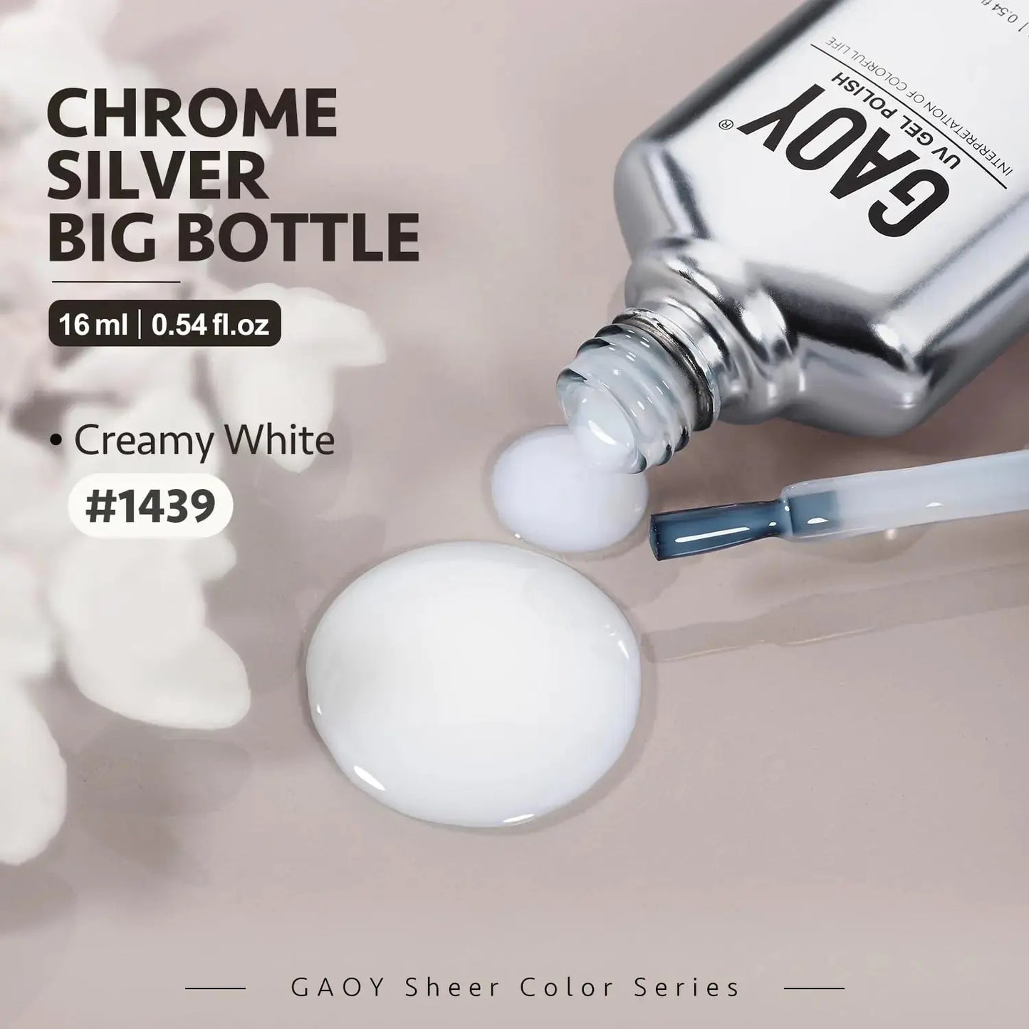 GAOY Jelly Gel Nail Polish, 16ml Sheer White Translucent Soak Off Gel Polish, UV Light Cure for Nail Art DIY, 1439 Creamy White My Store