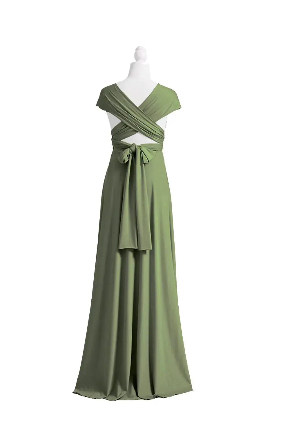 72styles Infinity Dress with Bandeau, Convertible Bridesmaid Dress, Long, Plus Size, Multi-Way Dress, Twist Wrap Dress One Size Plus Olive Green My Store