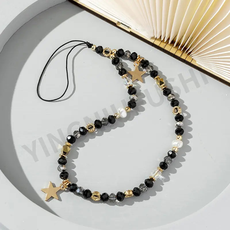 Star Beaded Phone Lanyard Chain WEM Support (www.WEM.support)