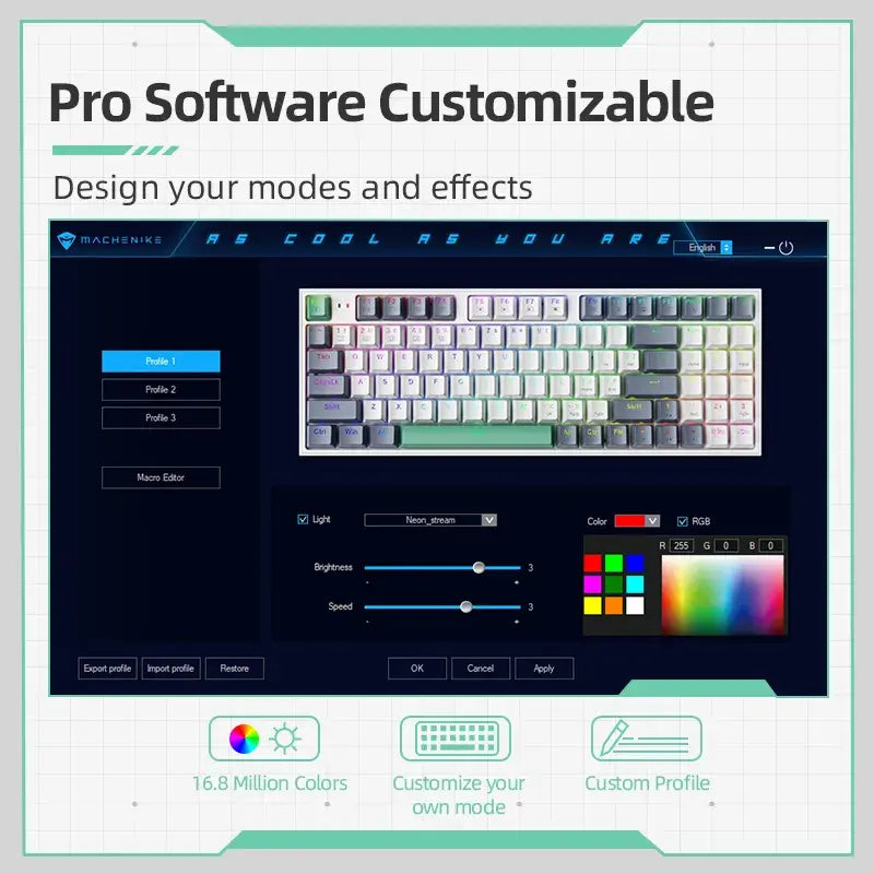 Machenike-K500 Mechanical Wired Keyboard WEM Support (www.WEM.support)