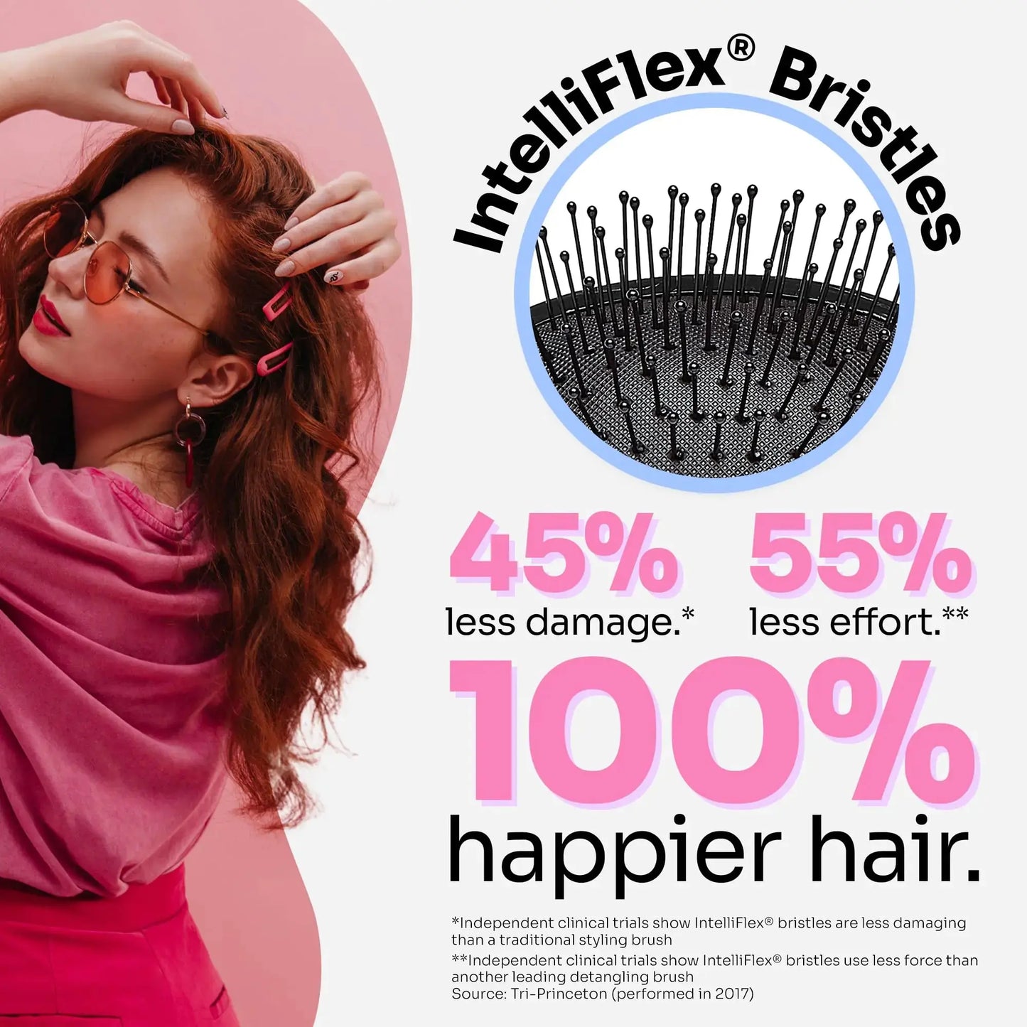 Wet Brush Detangling Brush, Mini Detangler Brush (Black) - Wet & Dry Tangle-Free Hair Brush for Women & Men - No Tangle Soft & Flexible Bristles for Straight, Curly, & Thick Hair Black 1 Count (Pack of 1) My Store