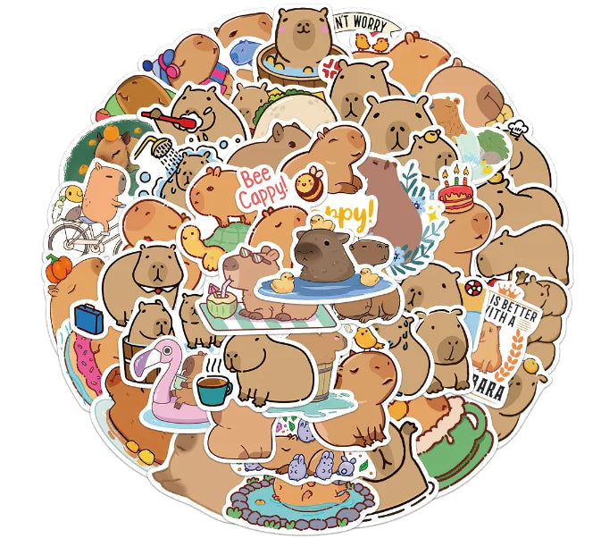 Capybara Sticker Decoration WEM Support (www.WEM.support)