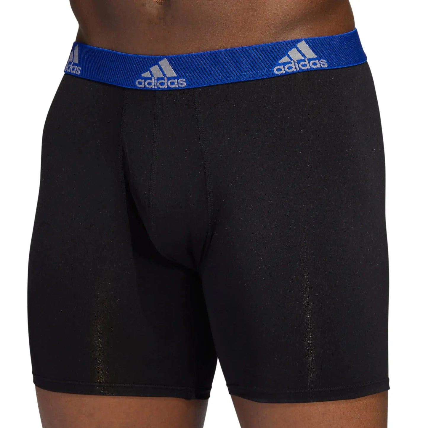 adidas Men's Athletic Fit Microfiber Boxer Brief Underwear (3 Pack) Medium Black/Team Royal Blue/Impact Yellow My Store