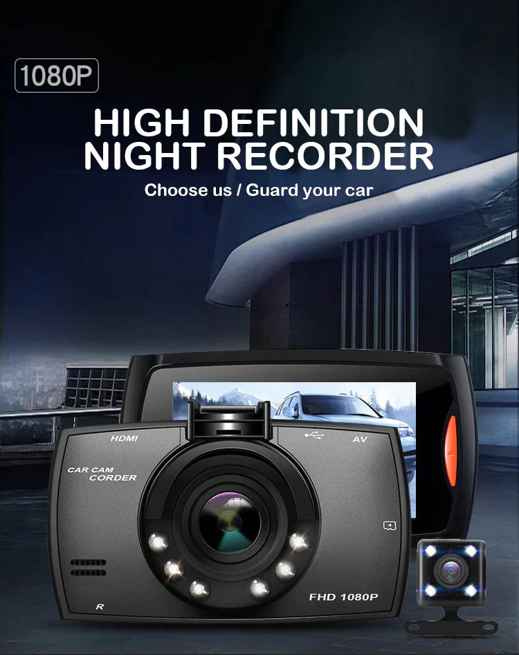 2.7'' Full HD 1080P Dash Cam Car DVR Front & Rear Camera Night Vision G-Sensor WEM Support (www.WEM.support)