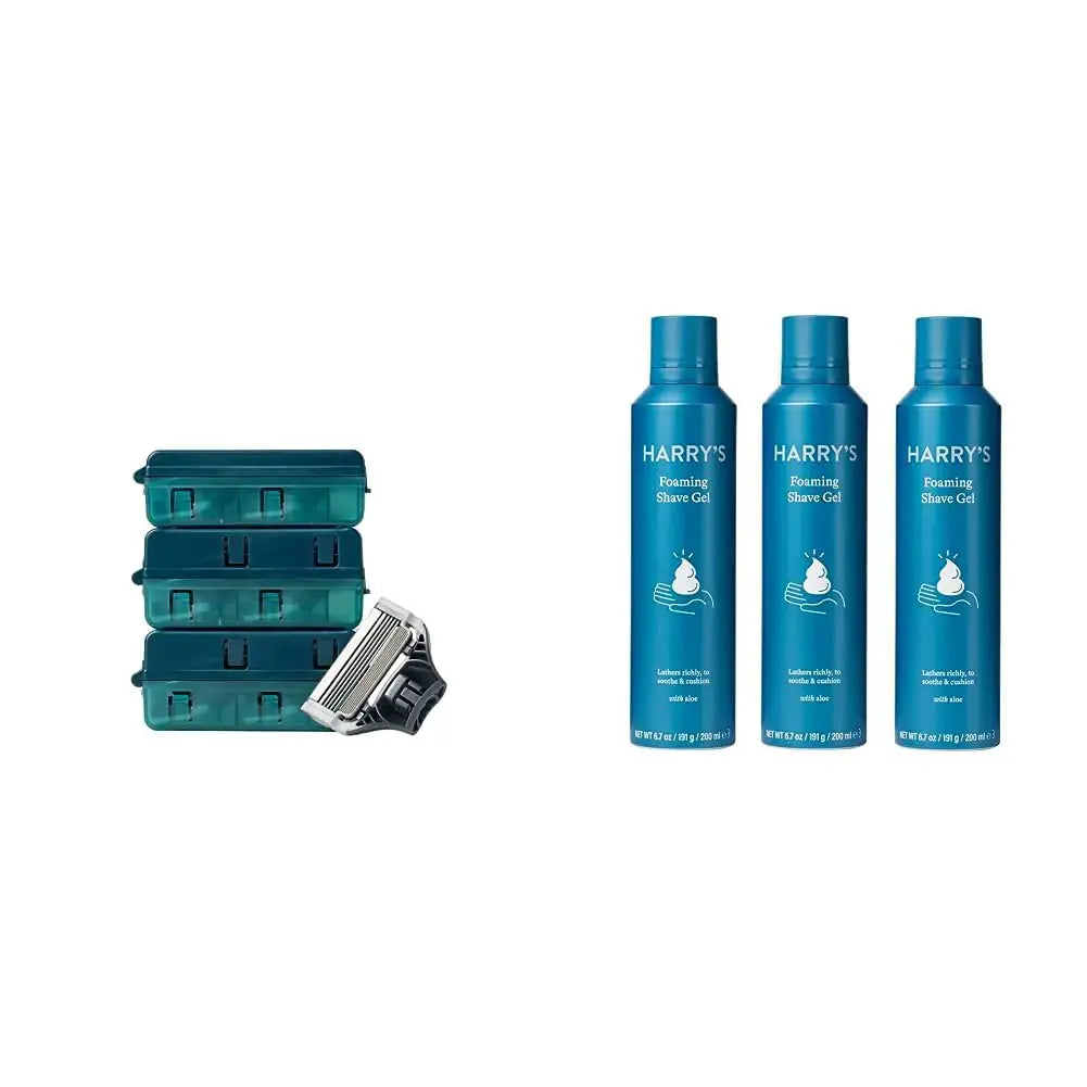 Harrys Razor Blades Bundle Refills + Shave Gel Bundle (10 Count) 10 Count (Pack of 1) Razors+ Gel My Store