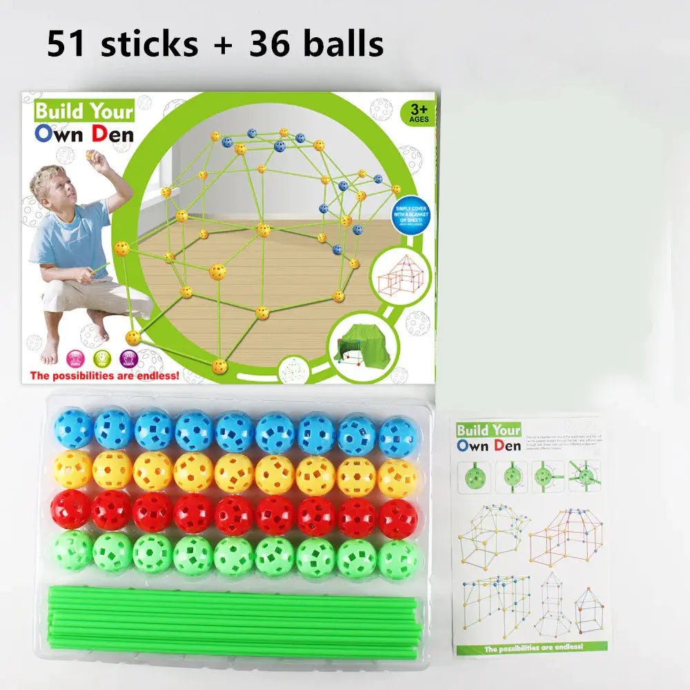 Smart Children Bead Tent Kit - Superb Fort Building Kit Toy My Store