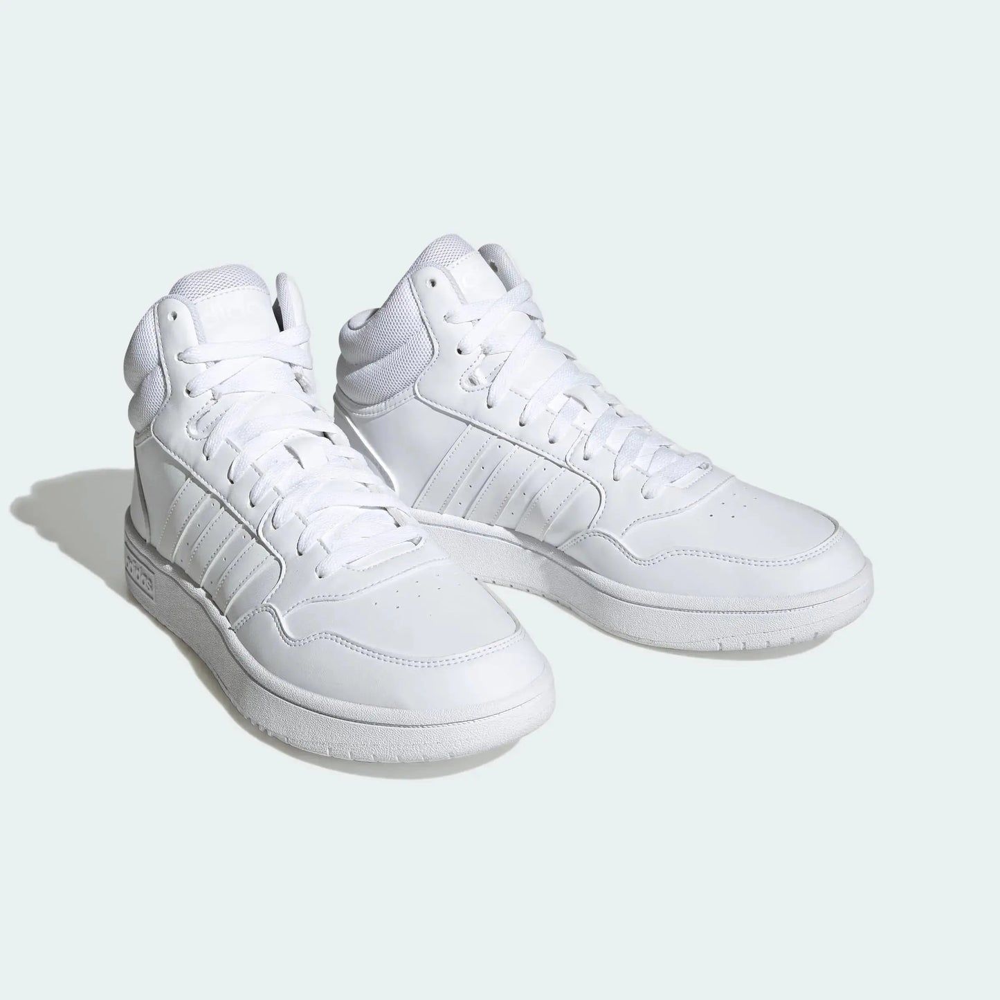 adidas Men's Hoops 3.0 Mid Sneaker 7 White/White/White My Store