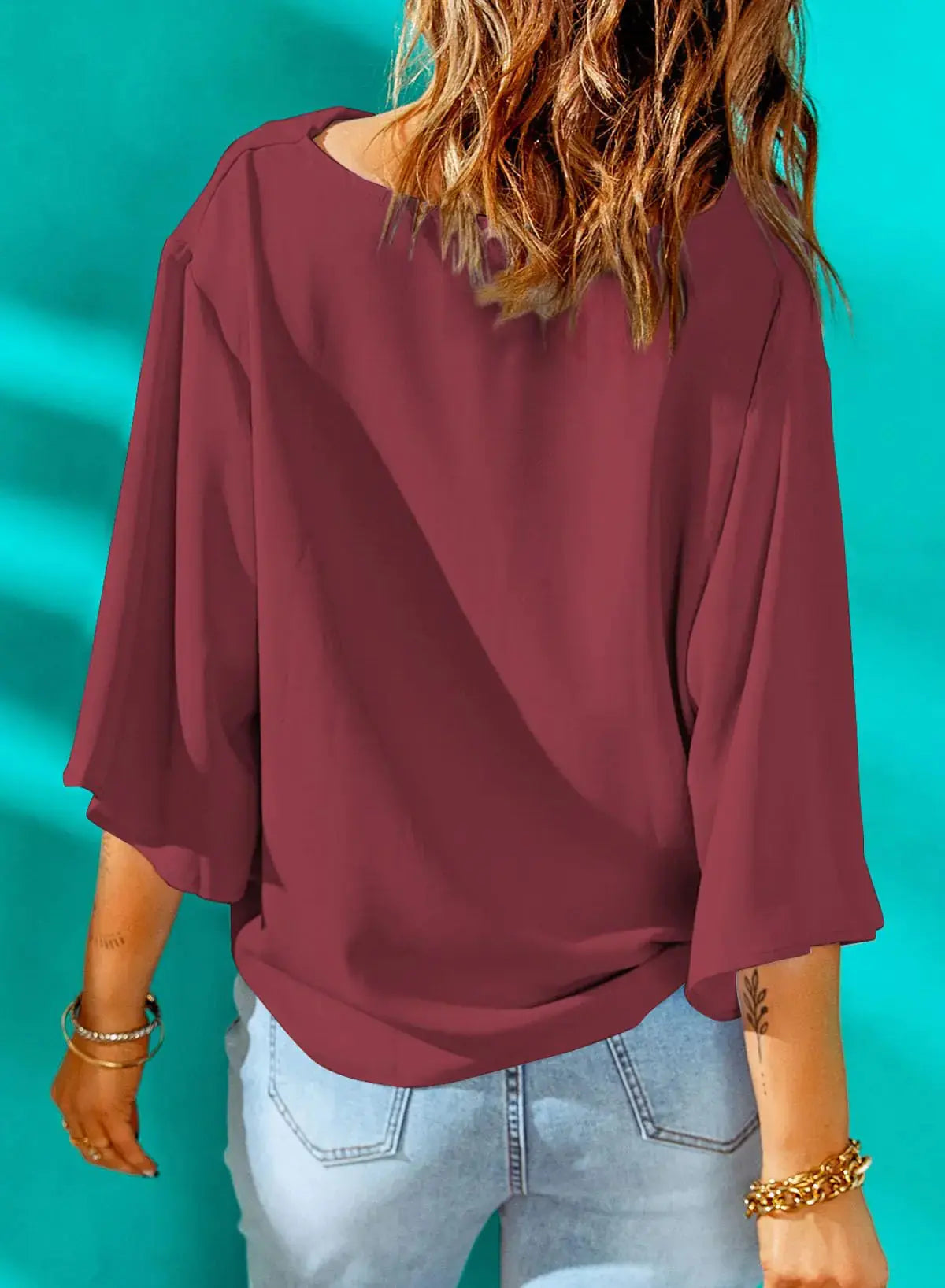 Dokotoo Womens Blouses and Tops Short Sleeve Chiffon Shirts and Tops Medium 9 a Red My Store