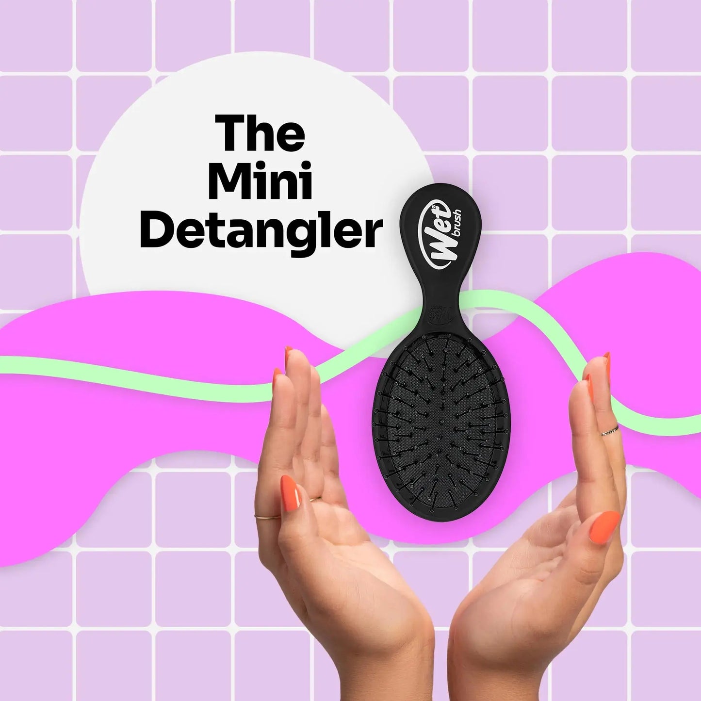 Wet Brush Detangling Brush, Mini Detangler Brush (Black) - Wet & Dry Tangle-Free Hair Brush for Women & Men - No Tangle Soft & Flexible Bristles for Straight, Curly, & Thick Hair Black 1 Count (Pack of 1) My Store