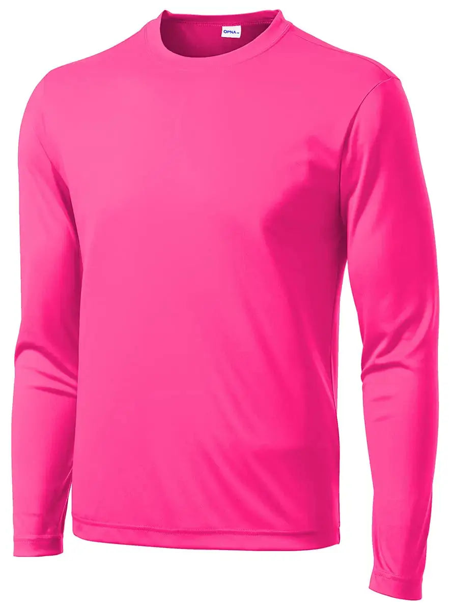 Opna Men's Long Sleeve Moisture Wicking Athletic Shirts X-Large Tall Pink My Store
