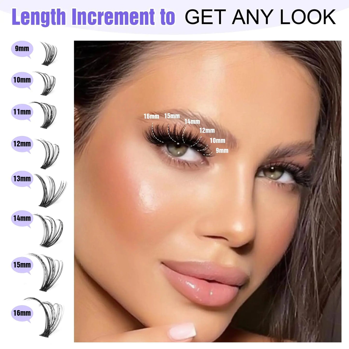 Pawotence Lash Extension Kit DIY 280pcs Individual Lash Clusters Kit 9-16mm 40D Cluster Eyelash Extension Kit with Lash Bond and Seal, Lash Remover, Lash Tweezers for Self Use (40D, 9-16mm, All Kit) 40D KIT all prestige Pawotence Cluster Lash Kit My Store