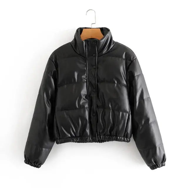 Women Winter Thick PU Leather Coats, Winter Women Leather Coats My Store