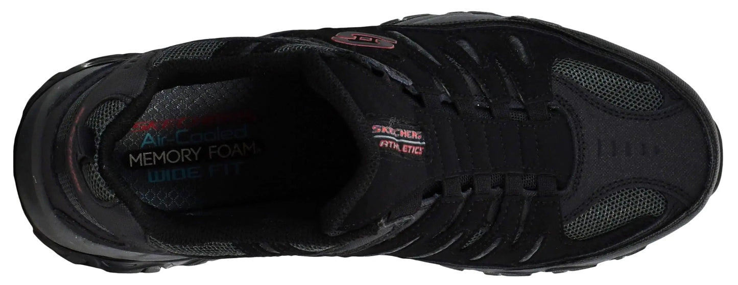 Skechers Mens Afterburn M fit Wonted 9 X-Wide Black/Charcoal My Store