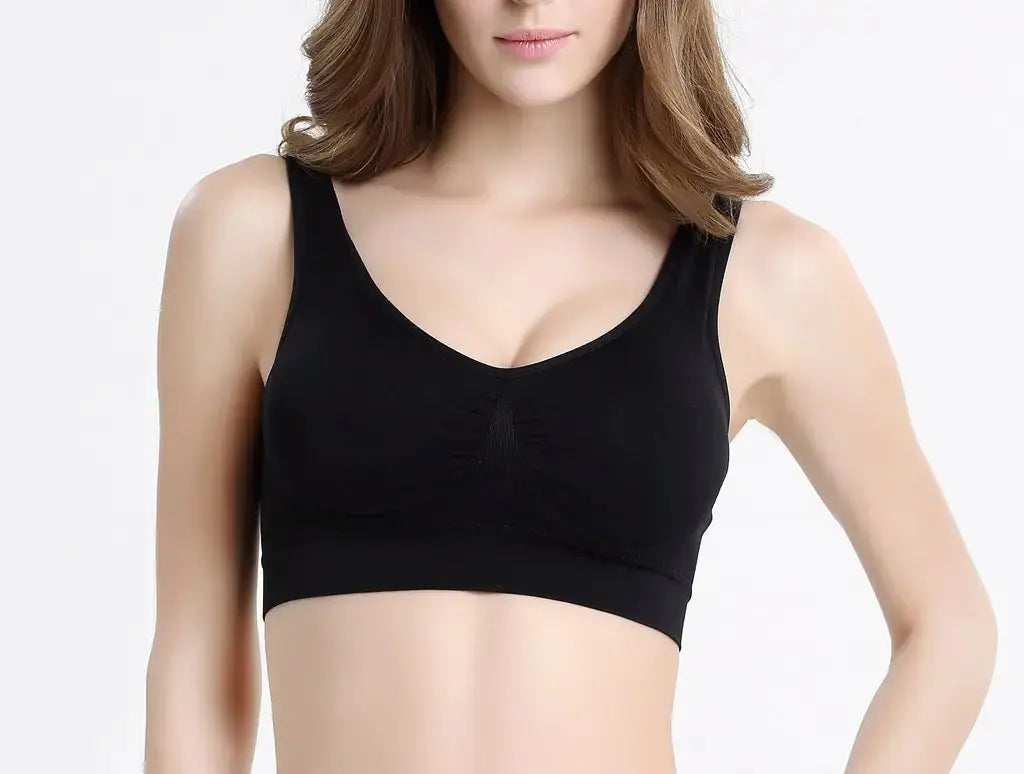 Vermilion Bird Women's 3 Pack Seamless Comfortable Sports Bra with Removable Pads 3X-Large 4 Pack:black*2 Beige*2 My Store