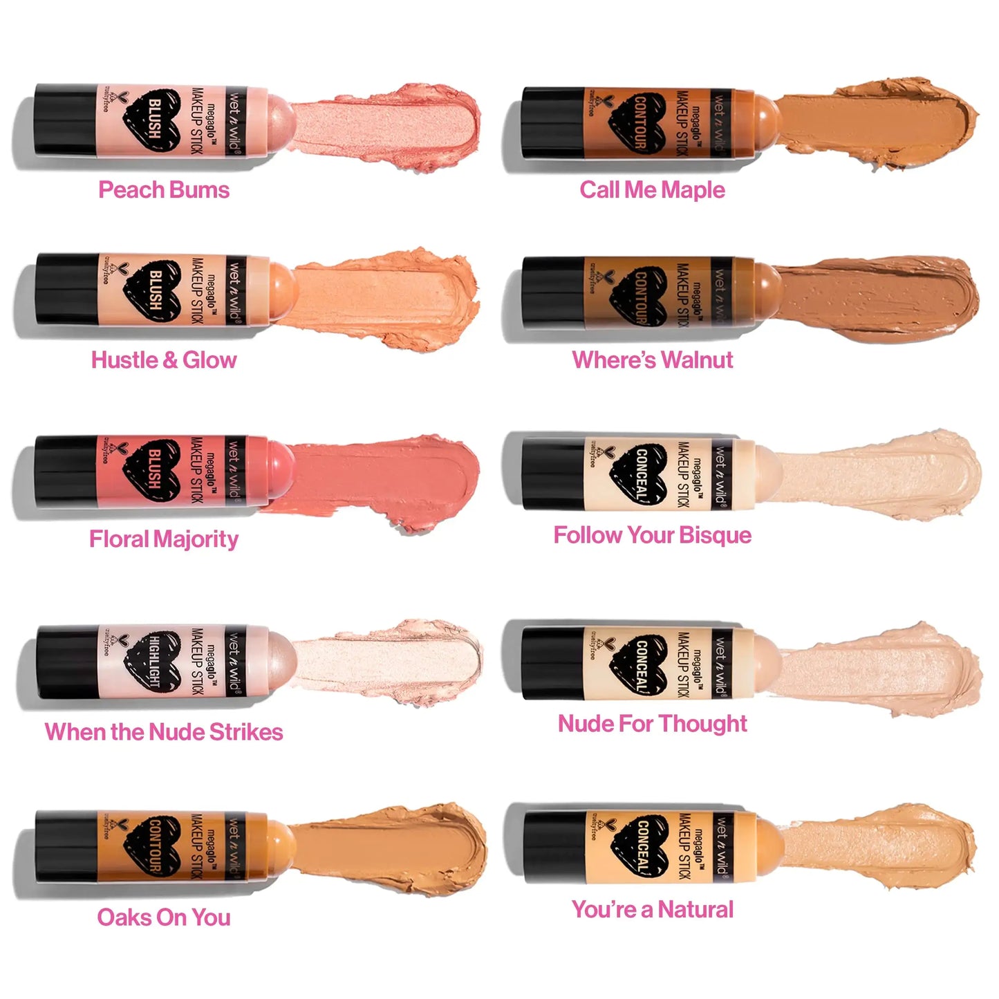 wet n wild MegaGlo Makeup Stick, Buildable Color, Versatile Use, Cruelty-Free & Vegan - Call Me Maple and Conceal and Contour Neutral Follow Your Bisque,1 Ounce (Pack of 1),807 Bundle Makeup Stick + Stick, Follow Your Bisque My Store
